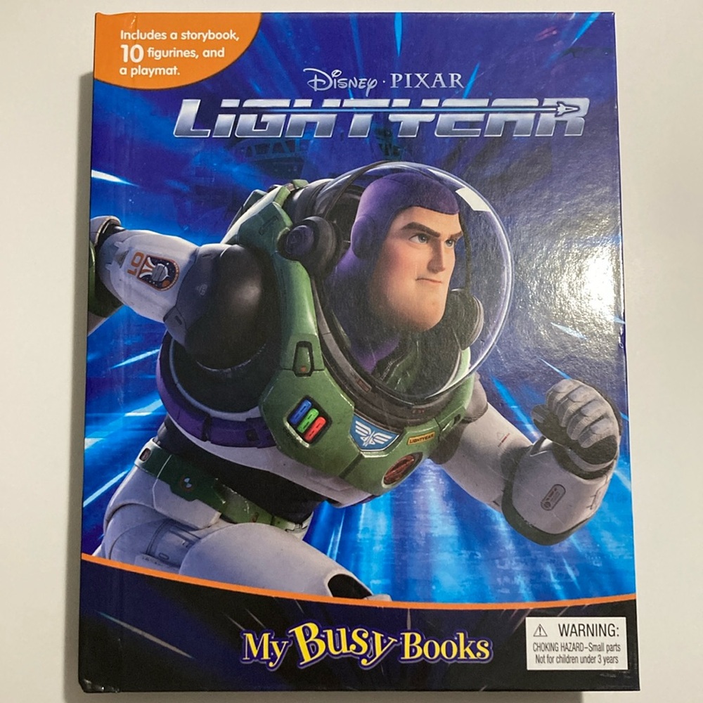 Lightyear Busy Books. Includes a storybook, 10 figurines, and a playmat